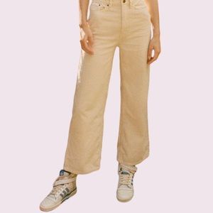 BDG high and wide corduroy pants in cream